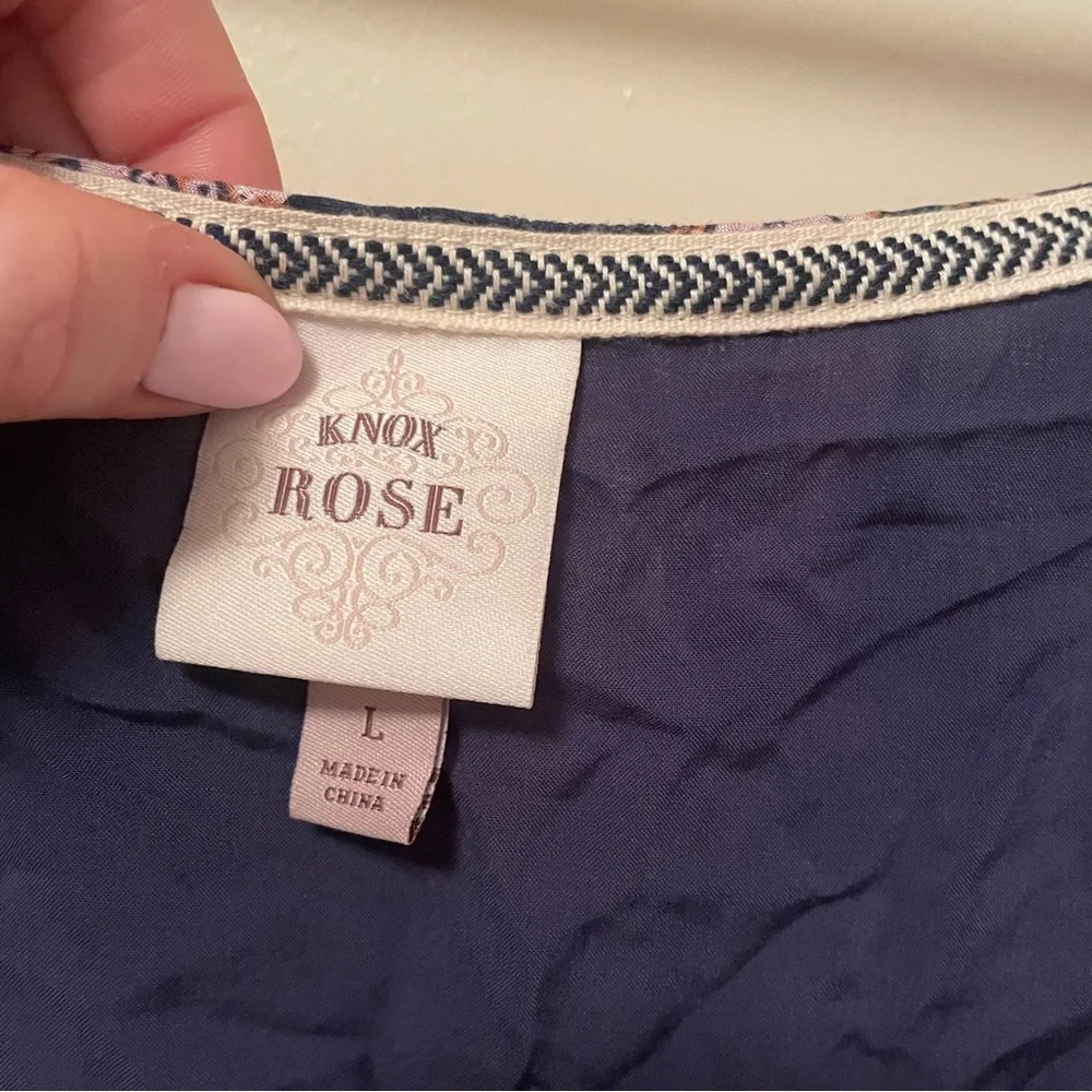 Knox Rose Maxi Floral Boho Festival Hippie Prairie Dress - Blue Pink - NWOT - Picture 7 of 16